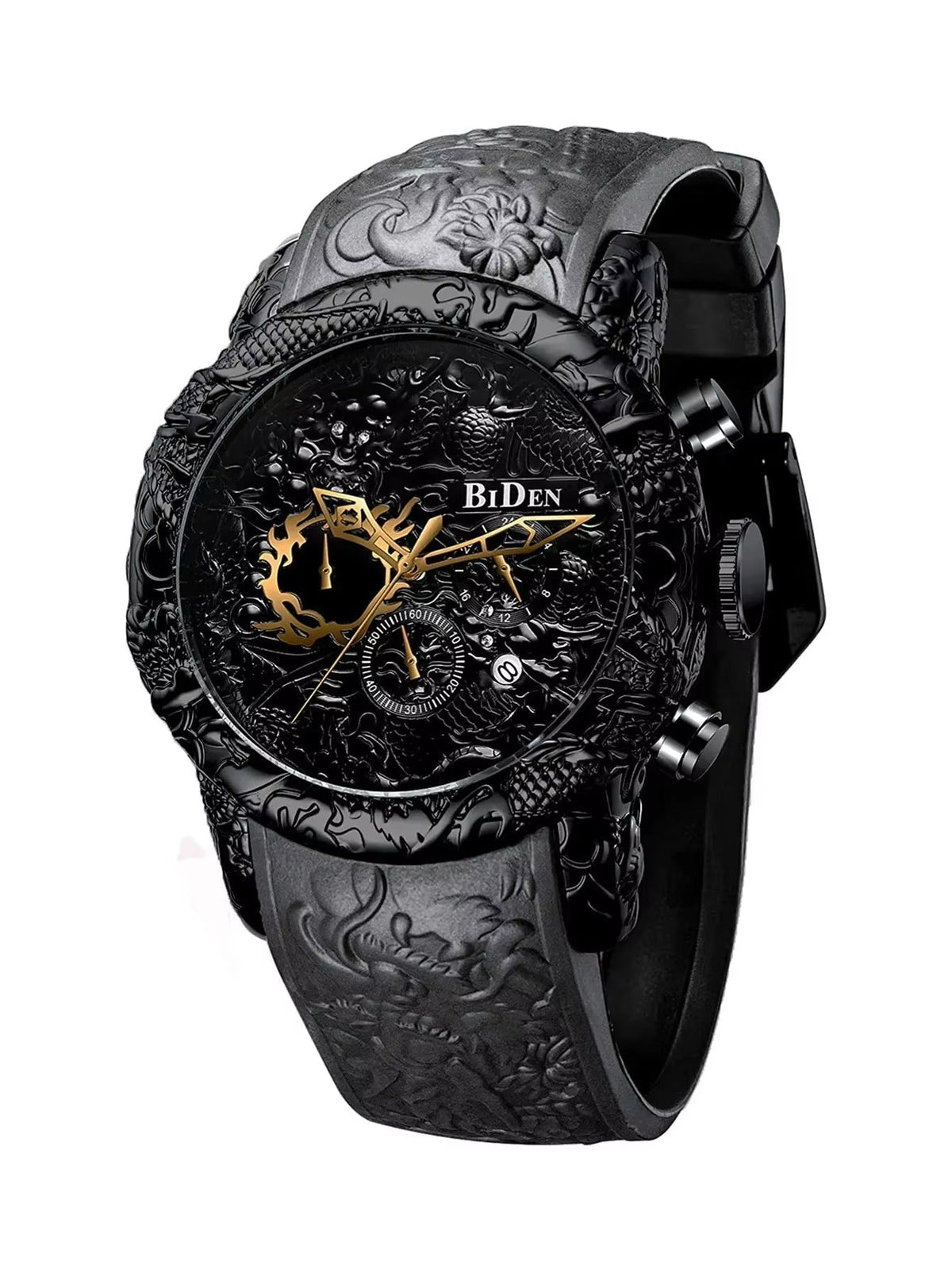 Biden Black Luxury Watch with Box